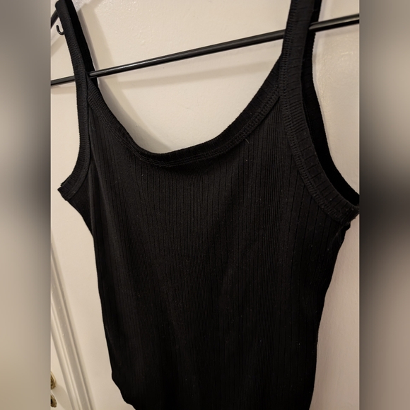 American Eagle Ribbed Tank Black Bodysuit size S - Picture 2 of 5